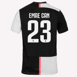 Maglia Juventus NO.23 Emre Can Home 2019 2020 Bianco Nero