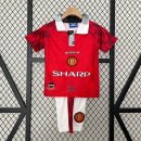 Maglia Manchester United Home Bambino Retro 1996 1997 Maglia Manchester United Home Bambino Retro 1996 1997
