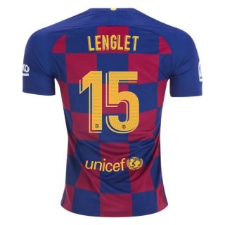 Maglia Barcellona NO.15 Lenglet Home 2019 2020 Blu Rosso
