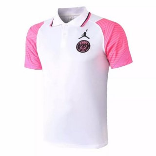 Polo Paris Saint Germain 2020 2021 Bianco Rosa