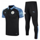 Polo Manchester City Set Completo 2020 2021 Blu Nero