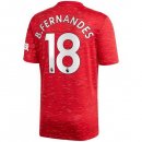 Maglia Manchester United NO.18 B. Fernandes Home 2020 2021 Rosso