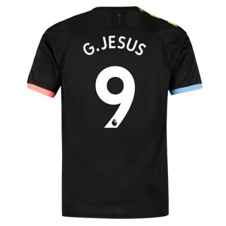 Maglia Manchester City NO.9 G.Jesus Away 2019 2020 Nero