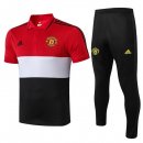 Polo Manchester United Set Completo 2019 2020 Rosso Bianco Nero