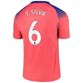 Maglia Chelsea NO.6 T. Silva Terza 2020 2021 Arancione