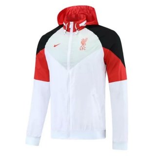 Giacca a Vento Liverpool 2021 2022 Bianco Rosso