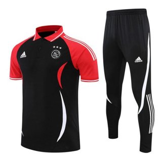 Polo Ajax Set Completo 2022 2023 Nero Rosso