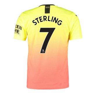 Maglia Manchester City NO.7 Sterling Terza 2019 2020 Arancione