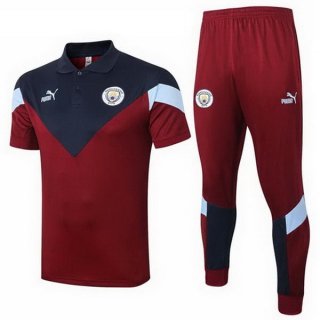 Polo Manchester City Set Completo 2020 2021 Borgogna