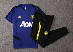Maglia di Formazione Manchester United Set Completo 2019 2020 Blu