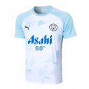Maglia Formazione Manchester City 2024 2025 Blu Bianco Maglia Formazione Manchester City 2024 2025 Blu Bianco