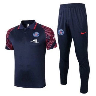 Polo Set Completo Paris Saint Germain 2020 2021 Nero Rosso