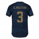 Maglia Real Madrid NO.3 E.Militão Away 2019 2020 Blu