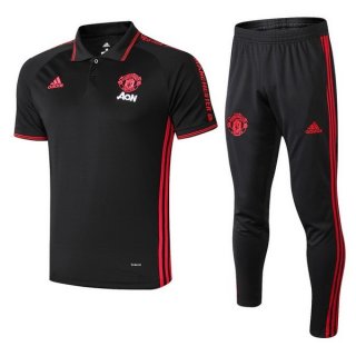 Polo Set Completo Manchester United 2019 2020 Nero Rosso