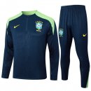 Felpa Allenamento Brasile 2024 2025 Blu Verde Felpa Allenamento Brasile 2024 2025 Blu Verde