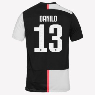 Maglia Juventus NO.13 Danilo Home 2019 2020 Bianco Nero