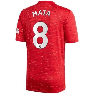 Maglia Manchester United NO.8 Mata Home 2020 2021 Rosso