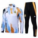 Giacca Real Madrid 2025 2026 Bianco Blu Giacca Real Madrid 2025 2026 Bianco Blu