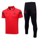 Polo AC Milan Set Completo 2023 2024 Rosso Nero Polo AC Milan Set Completo 2023 2024 Rosso Nero