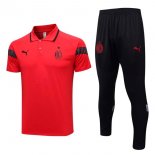 Polo AC Milan Set Completo 2023 2024 Rosso Nero