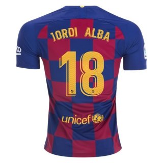 Maglia Barcellona NO.18 Jordi Alba Home 2019 2020 Blu Rosso