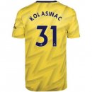Maglia Arsenal NO.31 Kolasinac Away 2019 2020 Giallo