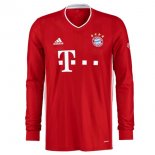 Maglia Bayern Munich Home Manga Larga 2020 2021 Rosso